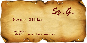Szüsz Gitta névjegykártya